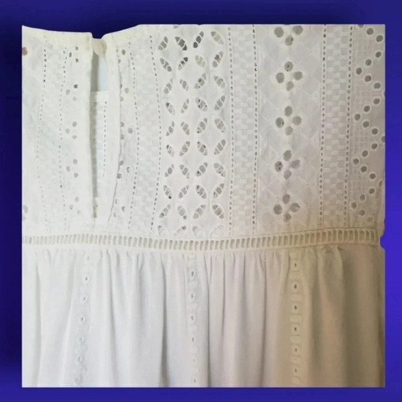 Merona flowy long sleeve blouse size M white - Picture 6 of 10